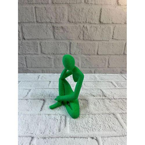 Dekoratif Yeşil İnsan Figürü Modern Masa Ve Raf Süsü