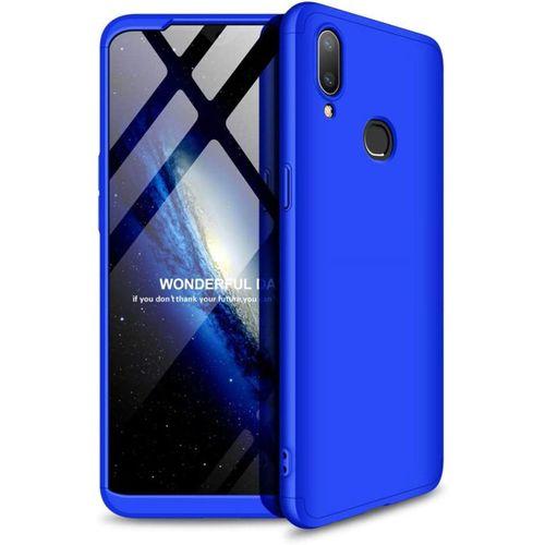 Samsung Galaxy A10S Uyumlu Kılıf Koruyucu Sert Double Dip Protective Siyah-Mavi