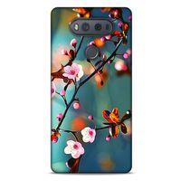 Lopard LG K61 Uyumlu Kılıf Bahar (45) Liquid Air Kılıf Beyaz Pembe Çiçek