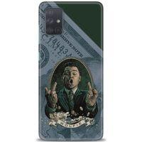 Samsung Galaxy A71 Kılıf HD Baskılı Kılıf - Dolar + Tam Ekran Koruyucu