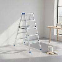 5+5 Çift Basamaklı Alüminyum Metal Merdiven