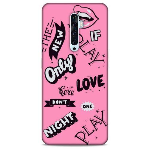 Oppo Reno 2z Uyumlu Kılıf Pembe Delisi (42) Rugged Armor Kılıf Tipografi