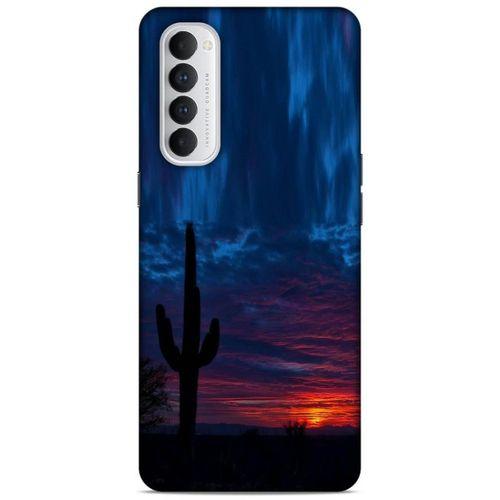 Lopard Oppo Reno 4 Pro Uyumlu Kılıf Gece'S (12) Koruyucu Silikon Mavi