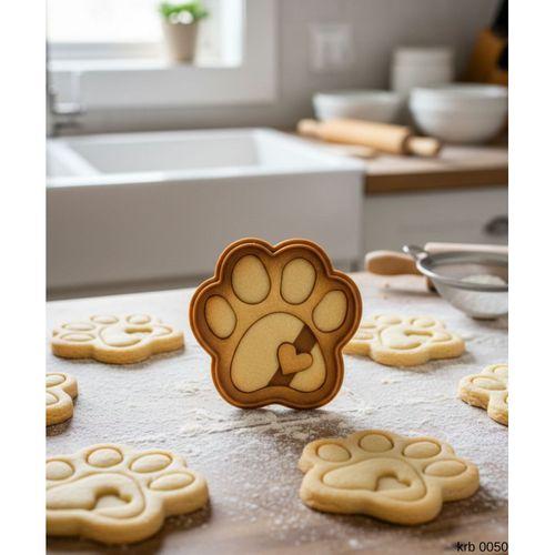 Kalpli Patili Kurabiye Kalıbı ve Hamur Kesici – Şeker Hamuru ve Oyun Hamuru İçin Tek Parça Kalıp