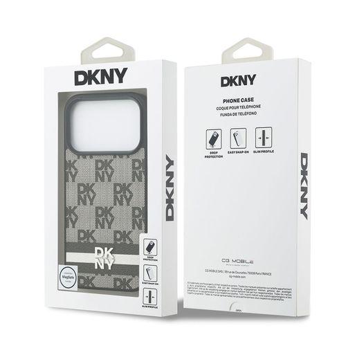 Apple iPhone 17 Pro Kılıf DKNY Orjinal Lisanslı M-safe Şarj Özellikli 3D Yazılı Metal Logolu Kapak
