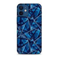 Apple iPhone 12 Mini Uyumlu Kılıf Mavi Delisi (46) Core Armor Kılıf Geometrik
