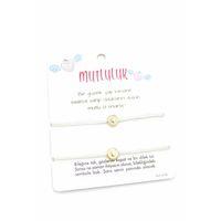 Kalpli Arkadaş İp Bileklik - Beyaz