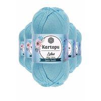 5 Adet Lotus Bikini Büstiyer Bluz Örgü İpi K537 Bebe Mavi