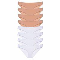 8 adet Süper Eko Set Likralı Kadın Slip Külot Ten Beyaz