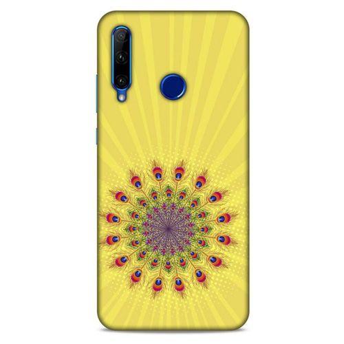 Huawei Y6P Kılıf Desenli Özel Seri Tüyler (20) Koruyucu Kılıf