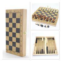 Ahşap Satranç ve Tavla Seti