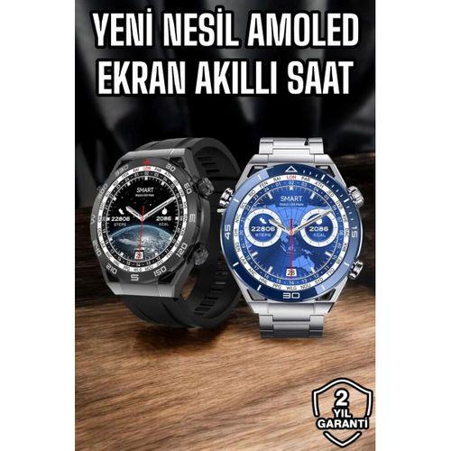 Akıllı Saat Yeni Nesil 2024 Model Metal Kordonlu Bluetooth Bağlantılı