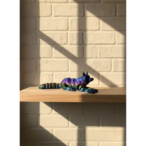 Hareketli Kurt Rainbow Dekoratif Esnek Figür 10x24 Cm