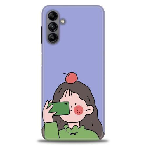 Samsung Galaxy A04S Kılıf HD Baskılı Kılıf - Yeşil Kız + Tam Ekran Koruyucu