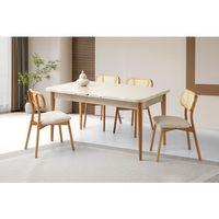 Duru Paris Mdf Lak Panel Açılır Yemek Masa Takımı 90x160