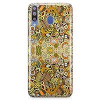 Samsung Galaxy M30 Kılıf Japon Yemekleri Doodle Arka Kapak Koruma Desenli Full Koruyucu