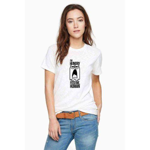 I'M HUNGRY Baskılı Beyaz Kadın Tshirt