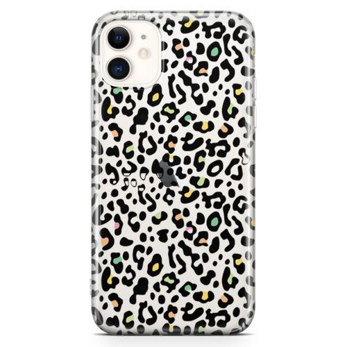 Apple iPhone 11 Kılıf Colorful Leopar Arka Kapak Koruma Desenli Full Koruyucu