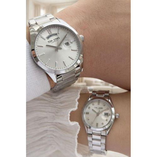 Tom Jones Çiftlere Ve Sevgililere Özel 3 Atm 2 Yıl Garantili Bay Ve Bayan Çift Saati CF.TJ.M003