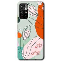 Xiaomi Redmi Note 11T HD Baskılı Kılıf + 9D Tam Ekran Koruyucu - Vektör Çiçekler