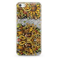 Apple iPhone 5s Kılıf Sonbahar Doodle Arka Kapak Koruma Desenli Full Koruyucu