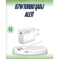 67 Watt Çift Turbo Şarj Adaptörü Reno 4 5 6 Uyumlu