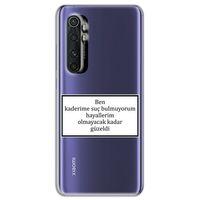 Xiaomi Mi Note 10 Lite Kılıf HD Yazı Baskılı Silikon Arka Kapak - Yazı 5