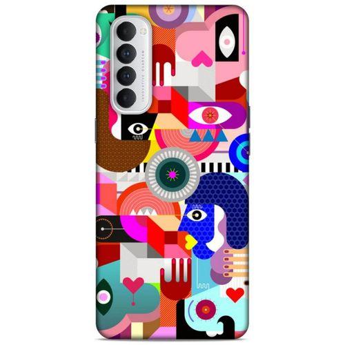 Lopard Oppo Reno 4 Pro Uyumlu Kılıf Soyut Sanat (21) Baskılı Koruyucu Kapak