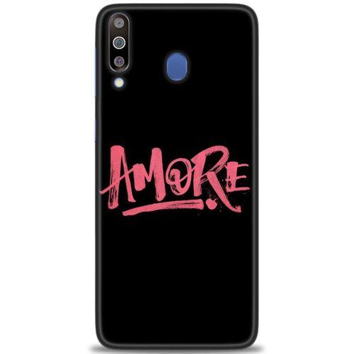 Samsung Galaxy M30 Kılıf HD Baskılı Kılıf - Amore + Tam Ekran Koruyucu