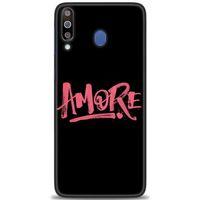 Samsung Galaxy M30 Kılıf HD Baskılı Kılıf - Amore + Tam Ekran Koruyucu