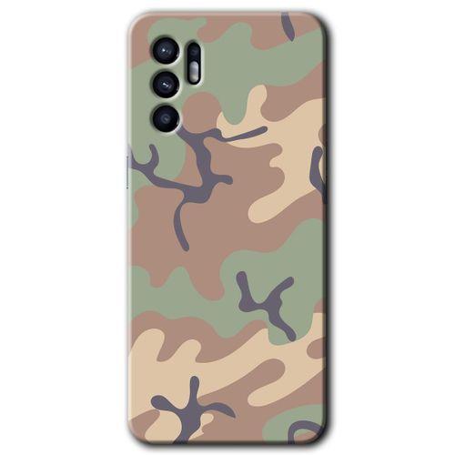OPPO Oppo Reno 6 Kılıf HD Desen Baskılı Arka Kapak - Kamuflaj 29
