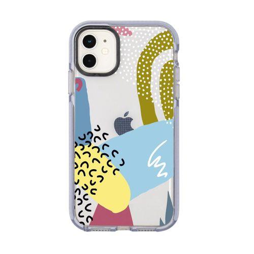 iPhone 12 Colorful Patterns Candy Bumper Silikonlu Telefon Kılıfı