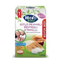 Hero Baby Sütlü 8 Tahıllı Peynirli Pekmezli Ekonomik Paket Kaşık Mama 400 Gr