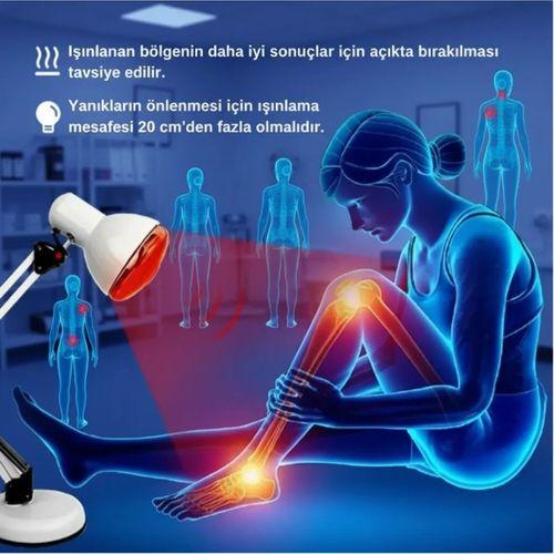 150w Kızılötesi  infrared  Isıtıcılı Fizik Tedavi Lambası  kırmızı Işık  E27  kalın Duy