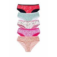 Pamuklu Geniş Kenarlı Likralı Desenli Bato Kadın Külot 5'li Paket Set 2