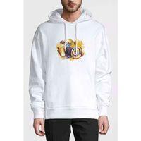 Film Camera Çizim Kamera Baskılı Beyaz Erkek Kapşonlu Sweatshirt