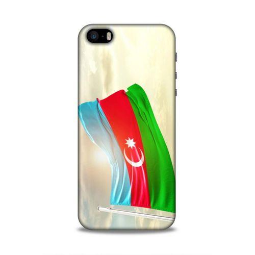 Apple Iphone 5 Uyumlu Kılıf Azarbaijan (7) Telefon Kılıfı Gökyüzü Bayrak