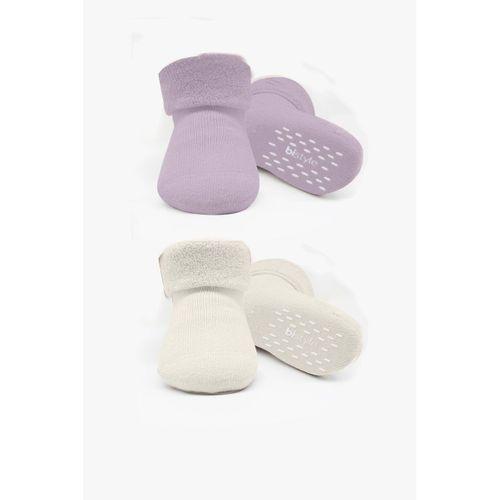 Bi̇style 2'li Havlu Soket Kaymaz Basic Gi̇rl 10507 Lila