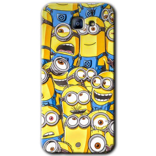 Galaxy A8 2016 Kılıf HD Desen Baskılı Arka Kapak - Minion Ordusu + Kırılmaz Cam