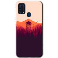 Samsung Galaxy M31 Kılıf Baskılı Kapak - Gözlem Kulesi +Tam Kaplayan Mat Seramik