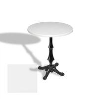 Dockers Çipa 1012 Döküm Ayak Yuvarlak Masa Çap 70cm - (Werzalit, Wermodin ve Allzalit Tabla) - Beyaz