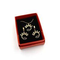 Göz Set Kolye - Altın