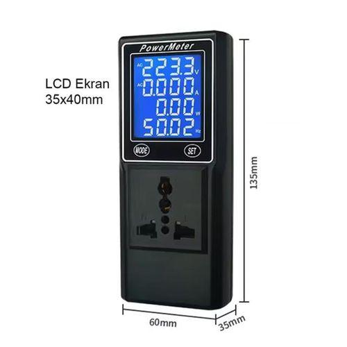 PowerMaster PM-26400 Volt Amper Watt HZ Güç Ölçer Dijital Ekranlı (Powermeter)