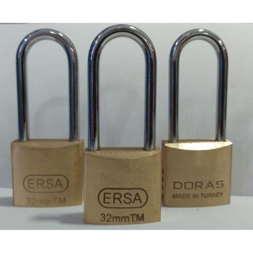 Doras Ersa 3'lü Set Uzun Kanca Pas Pirinç Asma Kilit 30 Mm