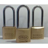 Doras Ersa 3'lü Set Uzun Kanca Pas Pirinç Asma Kilit 30 Mm