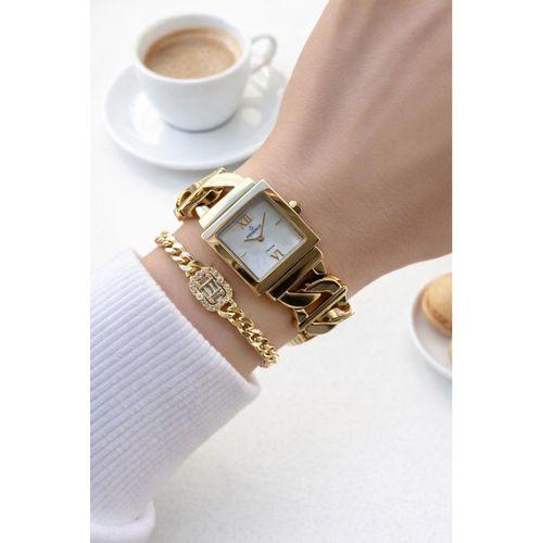 Essence Çelik Kordon Kararma Yapmaz 3 Atm Suya Dayanıklı Kadın Kol Saati + Bileklik VS.BLKT.0827