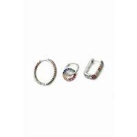 3'lü Halka Küpe - Gümüş