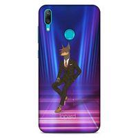Huawei Y7 2019 Kılıf FunnyMaX (44) Tough Armor Kılıf Fuşya Doberman