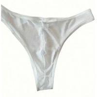 Erkek  Biyeli Beyaz Transparan Brazillian Slip