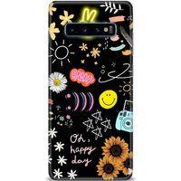 Samsung Galaxy S10 Plus Kılıf HD Baskılı Kılıf - Happy Day + Tam Ekran Koruyucu